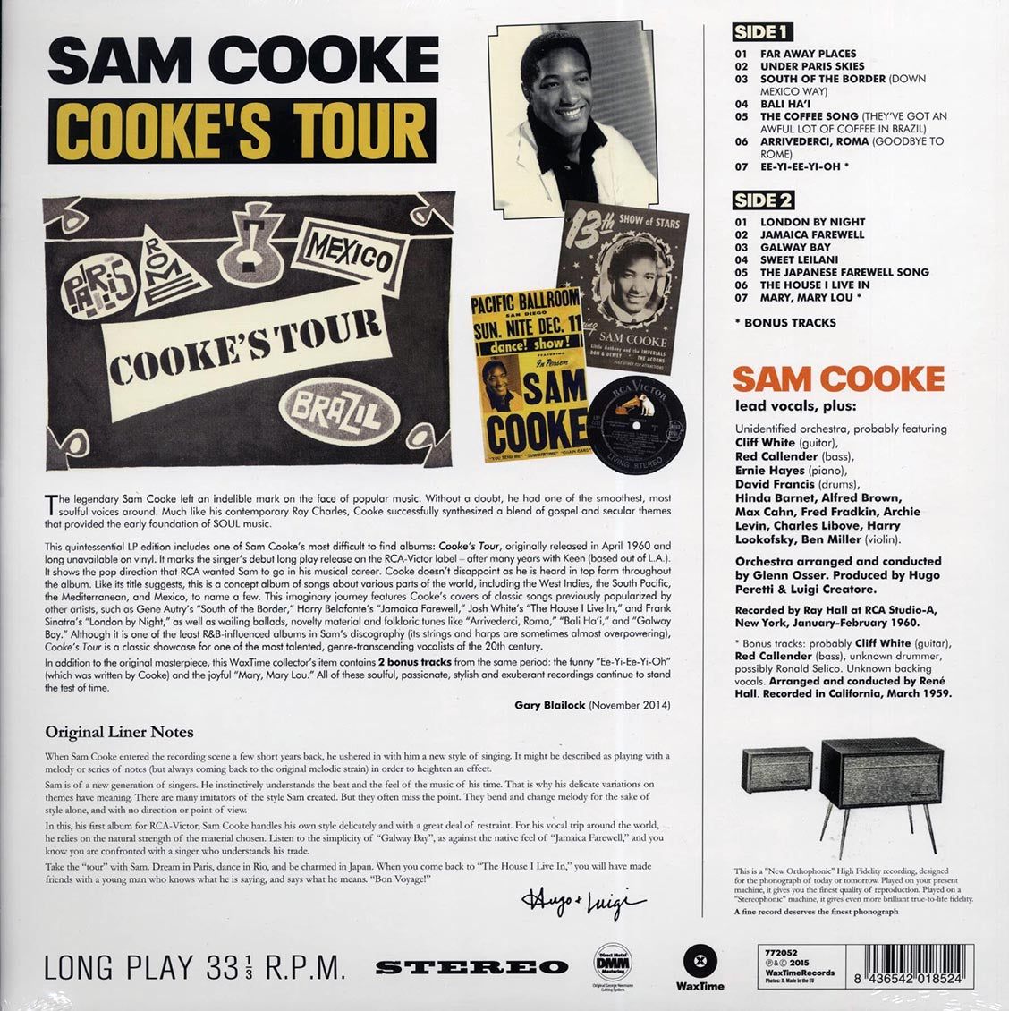 Sam Cooke - Cooke's Tour (+ 3 bonus tracks) (DMM) (ltd. ed.) (incl. mp3) (180g) (High-Def VV)