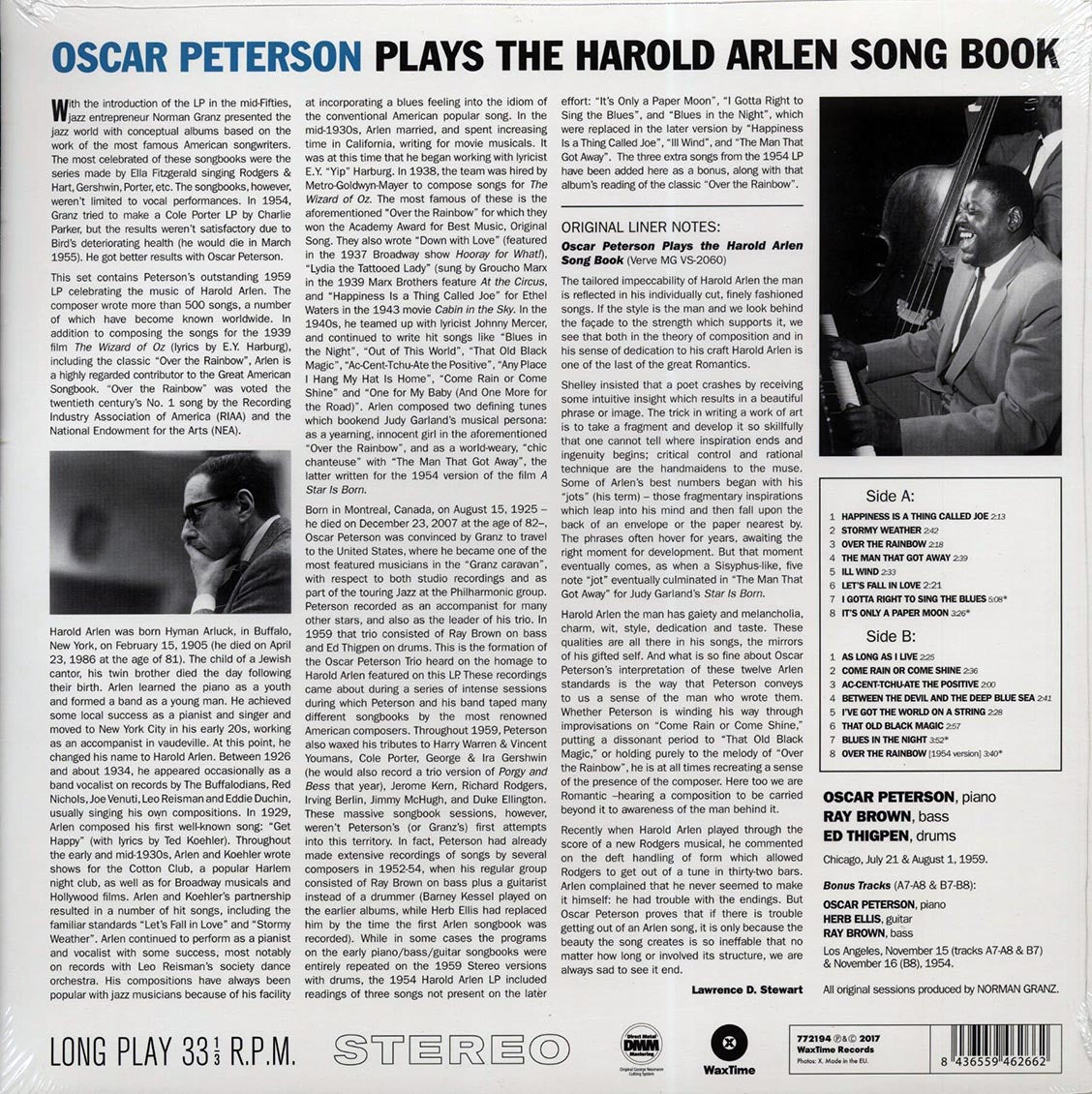 Oscar Peterson - Plays The Harold Arlen Song Book (ltd. ed.) (180g) (High-Def VV) (remastered)