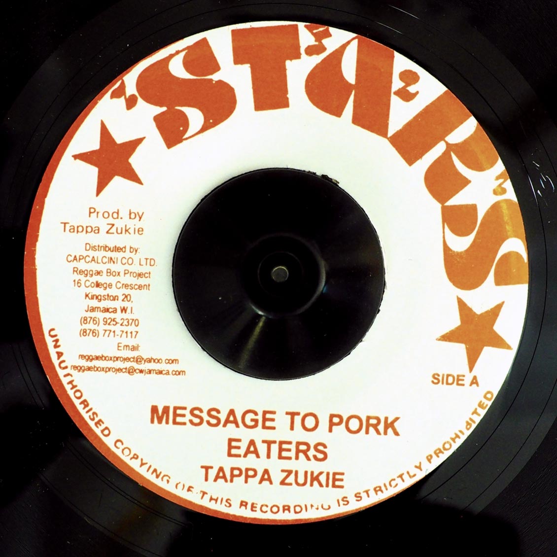 Tappa Zukie - Message To Pork Eaters  /  Tappa Zukie - Veego (orig. press)