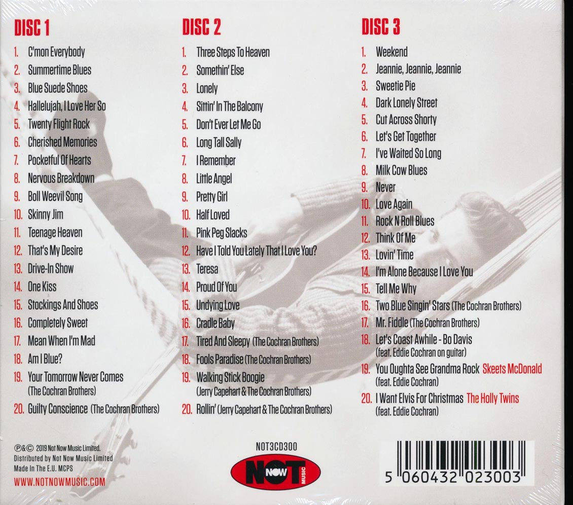 Eddie Cochran - The Very Best Of Eddie Cochran (60 tracks) (3xCD) (deluxe 3-fold digipak)