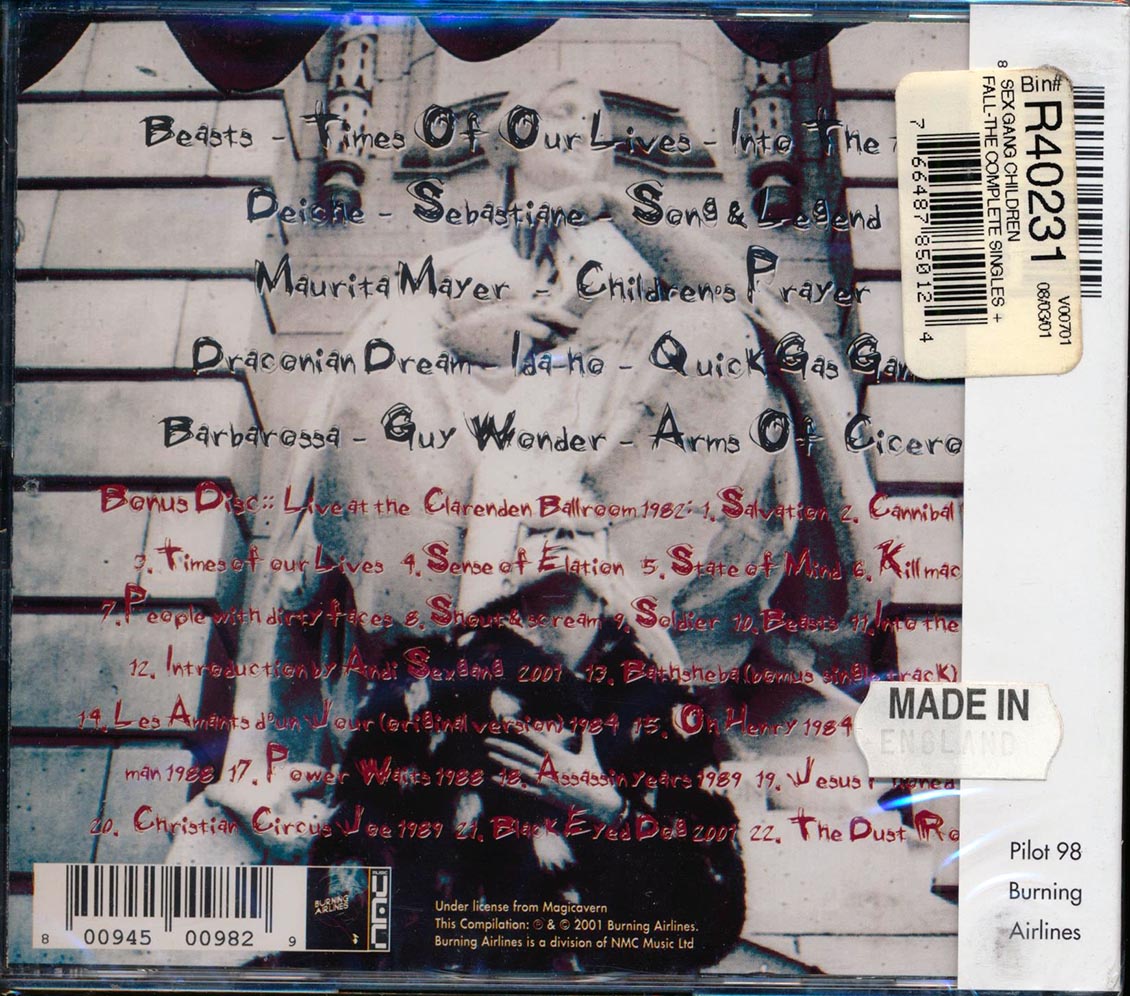 Sexgang Children, Andi Sex Gang - Fall: The Complete Singles (36 tracks) (2xCD)