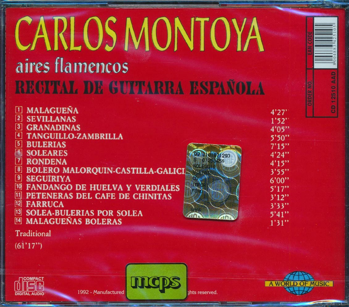 Carlos Montoya - Aires Flamencos: Recital De Guitarra Espanola