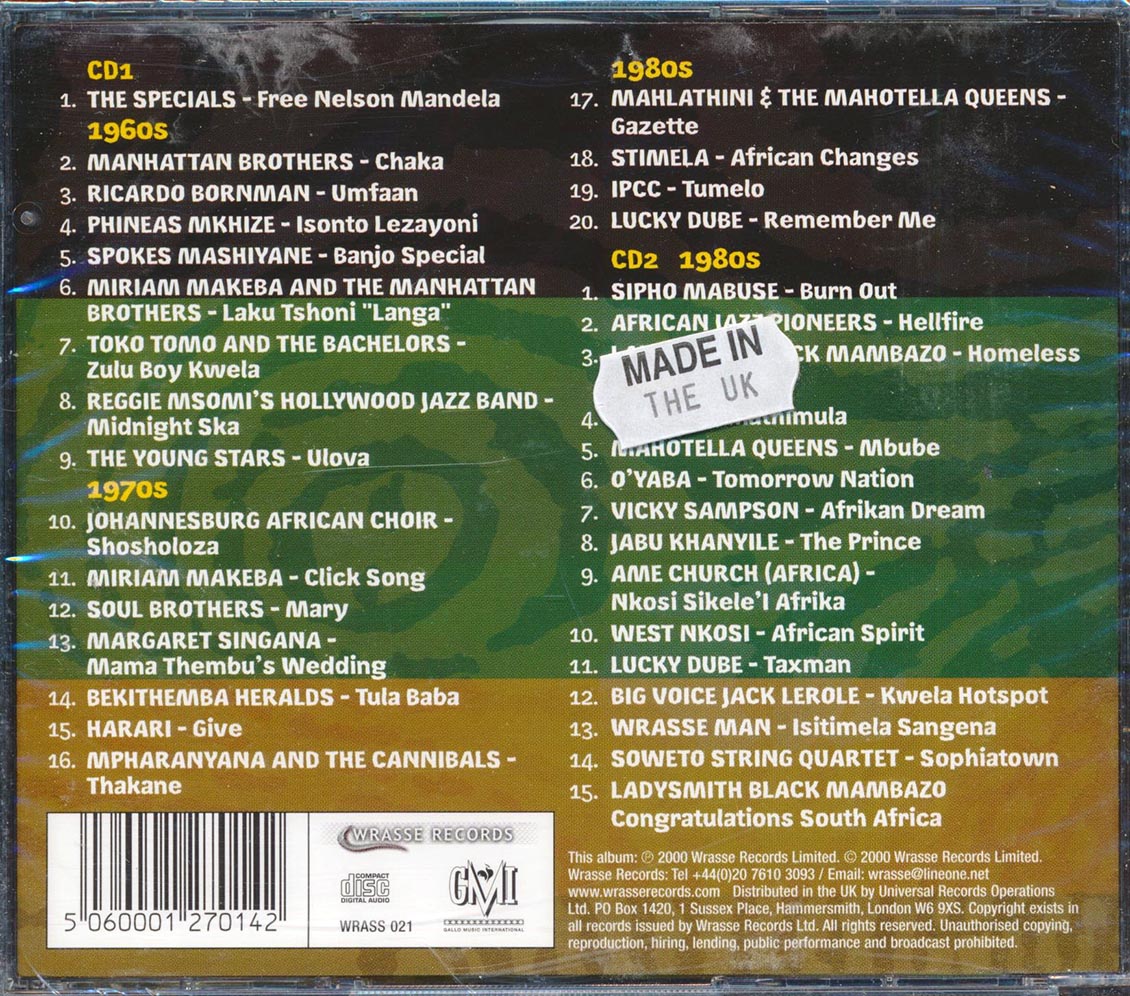 Lucky Dube, The Special, O'Yaba, Soul Brothers, Etc. - Long Walk To Freedom: A Celebration Of 4 Decades Of South African Music (31 tracks) (2xCD)
