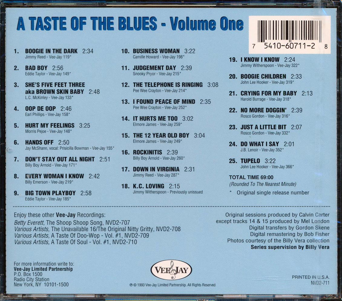 John Lee Hooker, Jimmy Witherspoon, Snooky Pryor, Pee Wee Crayton, Etc. - A Taste Of The Blues Volume 1 (25 tracks) (remastered) (deluxe edition)