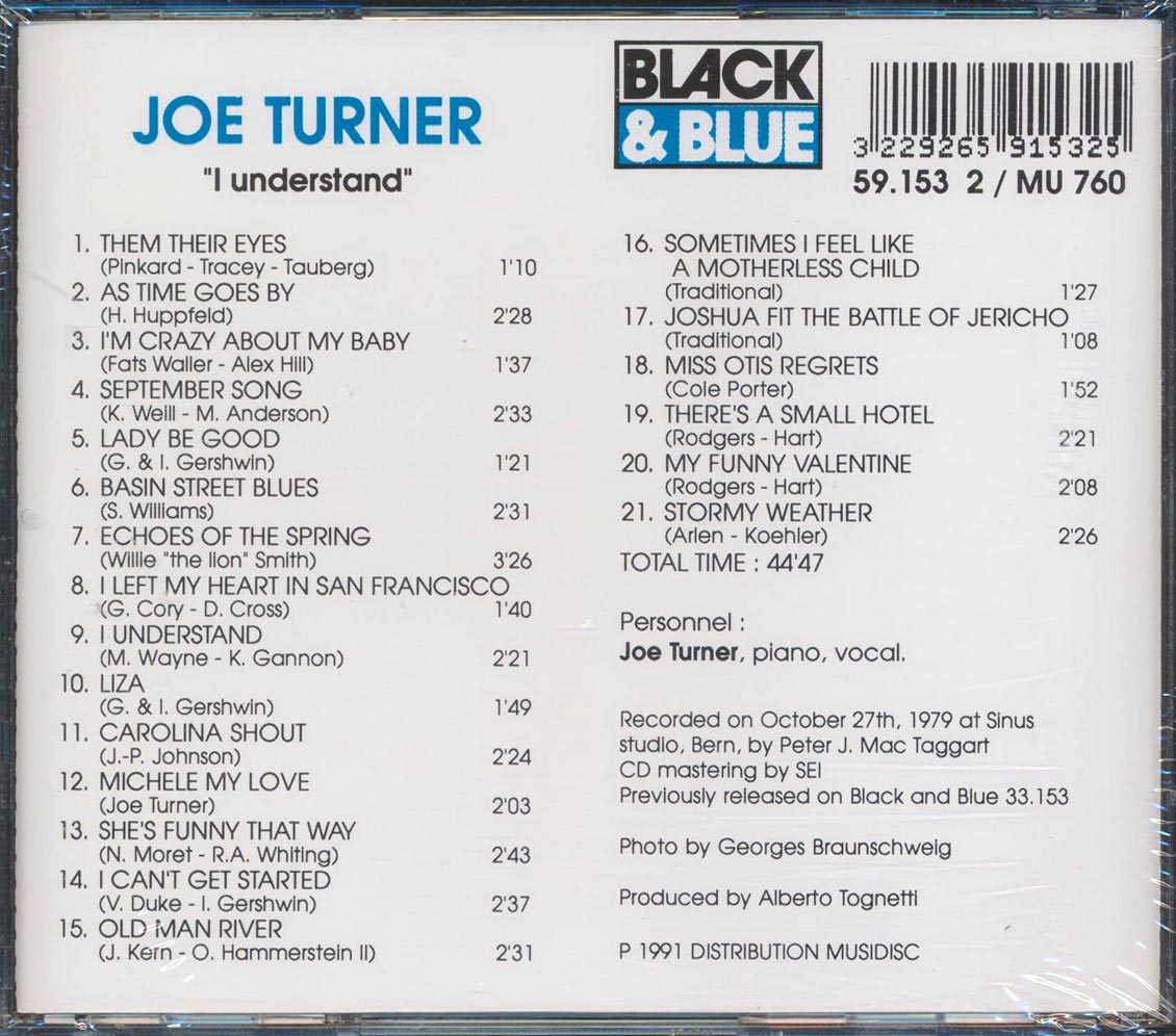 Joe Turner - I Understand (21 tracks)