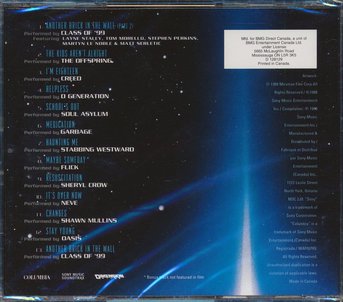 Sheryl Crow, Soul Asylum, Oasis, Etc. - The Faculty: Music From The Dimension Motion Picture
