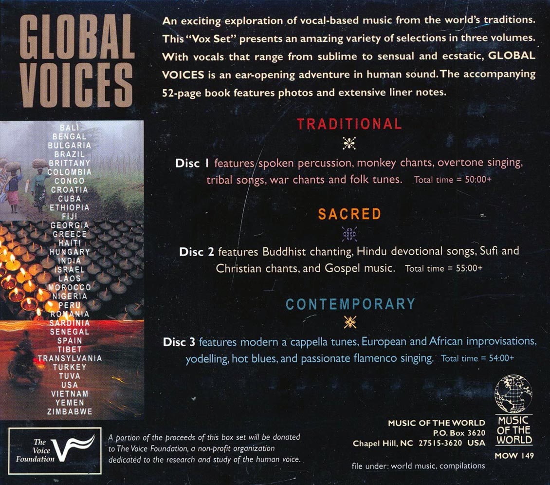Various - Global Voices: Traditional, Sacred And Contemporary Vocal Music (incl. large booklet)