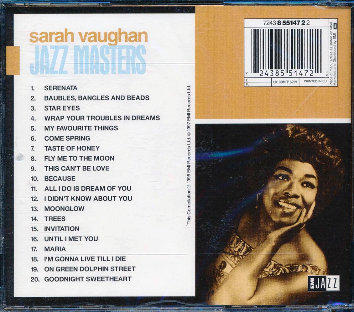 Sarah Vaughan - Jazz Masters (20 tracks)