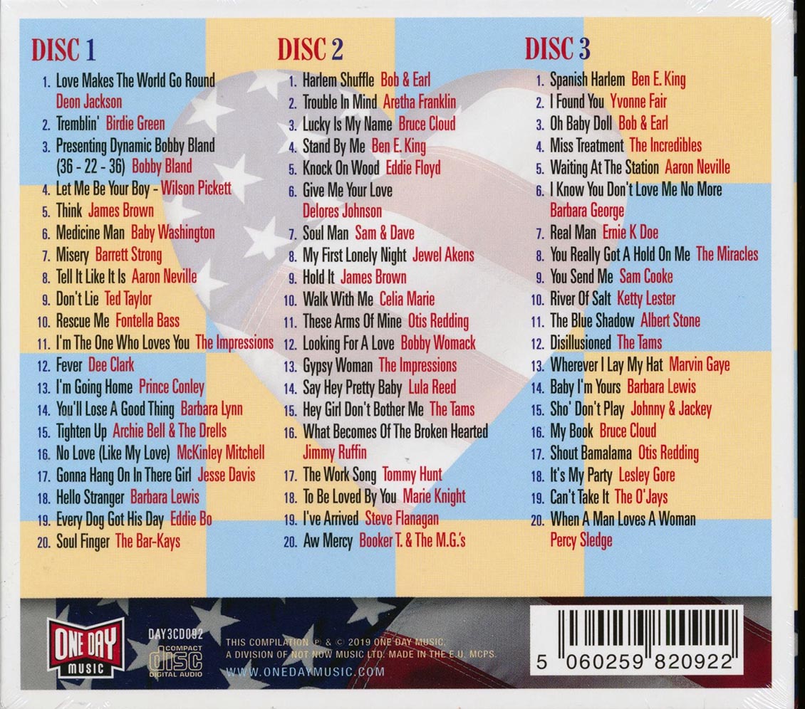 Ben E King, Deon Jackson, Aretha Franklin, Lesley Gore, Etc. - American Heartbeat: '60s Soul (60 tracks) (3xCD) (deluxe 3-fold digipak)