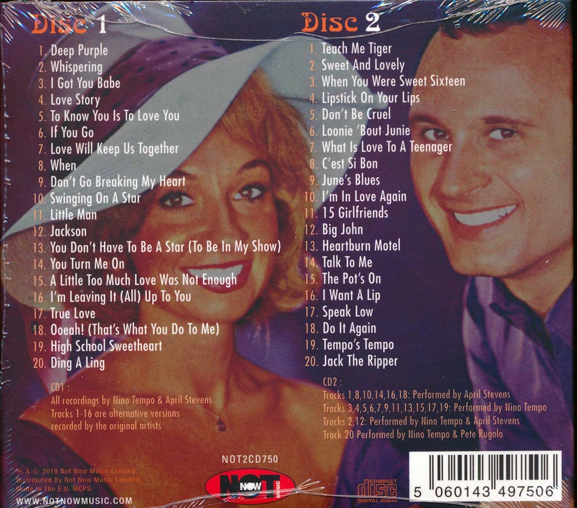 Nino Tempo, April Stevens - The Best Of Nino Tempo & April Stevens (40 tracks) (2xCD) (deluxe 3-fold digipak)
