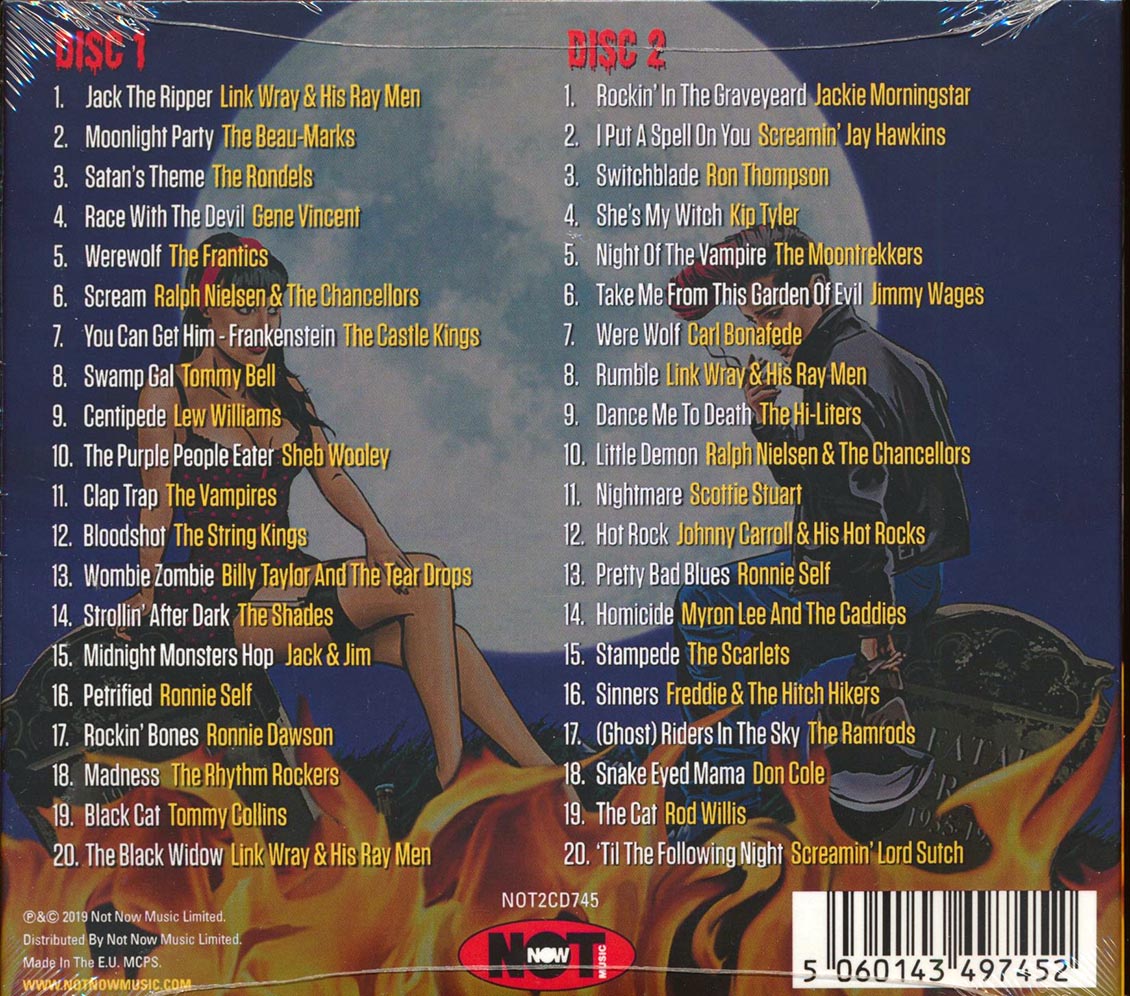 Link Wray, Ronnie Self, The Scarlets, The Moontrekkers, Etc. - Rockabilly From Hell (40 tracks) (2xCD) (deluxe 3-fold digipak)