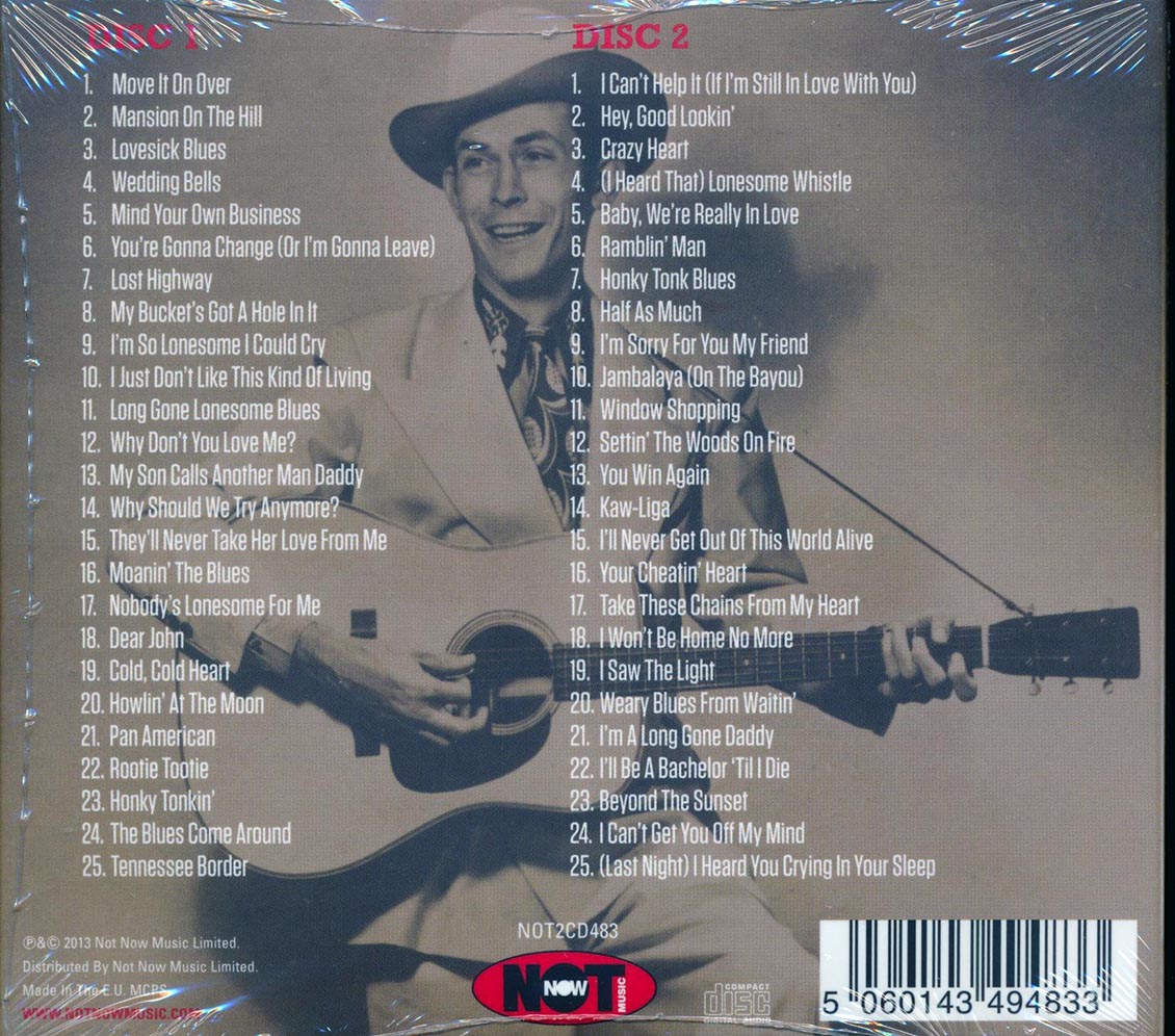 Hank Williams - The Very Best Of Hank Williams (50 tracks) (2xCD) (deluxe 3-fold digipak)