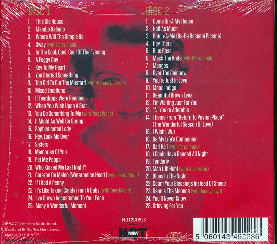Rosemary Clooney - Greatest Hits (50 tracks) (2xCD) (deluxe 3-fold digipak) (remastered)