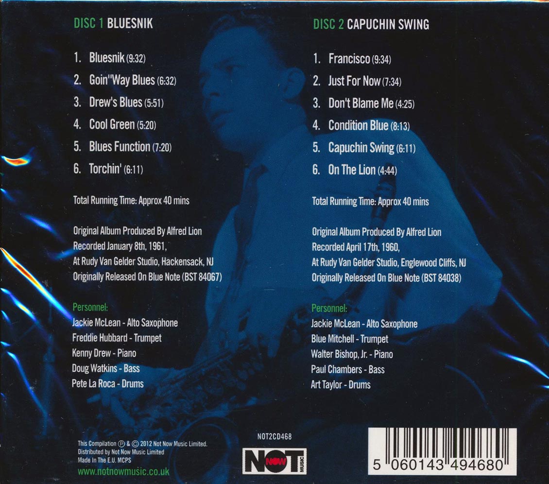 Jackie McLean - Bluesnik (2xCD) (CD/DVD dualdisc) (remastered)