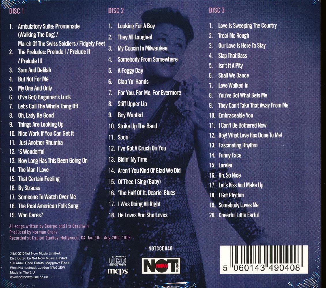 Ella Fitzgerald - Sings The George & Ira Gershwin Songbook (57 tracks) (3xCD) (deluxe 3-fold digipak) (remastered)