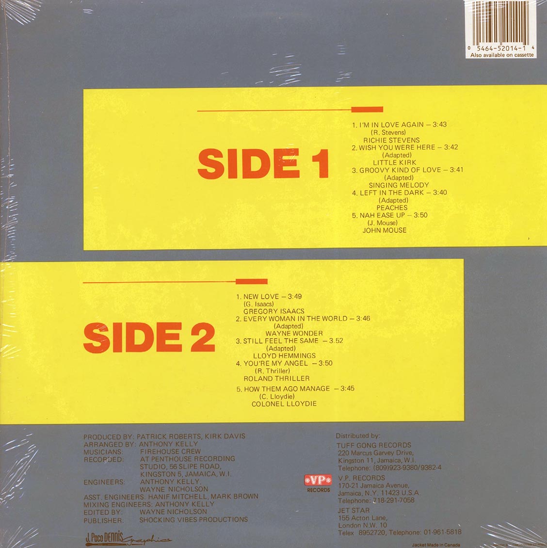 Gregory Isaacs, Colonel Lloydie, John Mouse, Peaches, Etc. - Shocking Out Volume 1 (orig. press)
