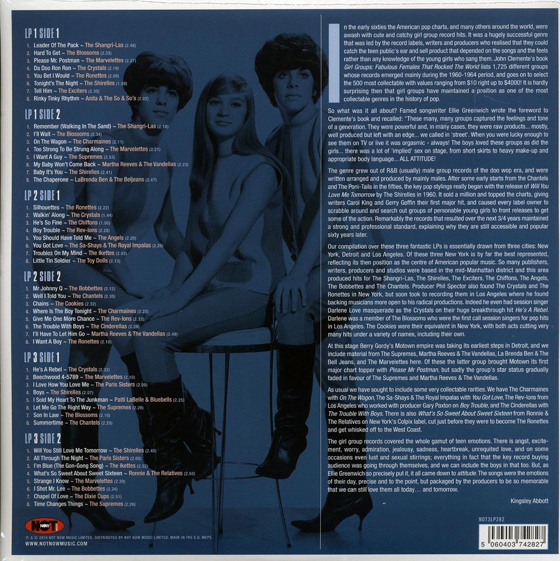 Patti Labelle, The Crystals, The Supremes, The Ronettes, Etc. - Sixties Girl Group Classics (3xLP) (blue vinyl)