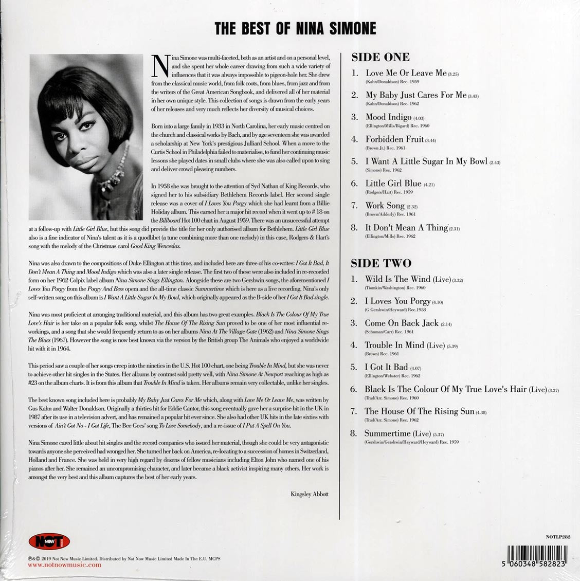 Nina Simone - The Best Of Nina Simone (180g) (colored vinyl)
