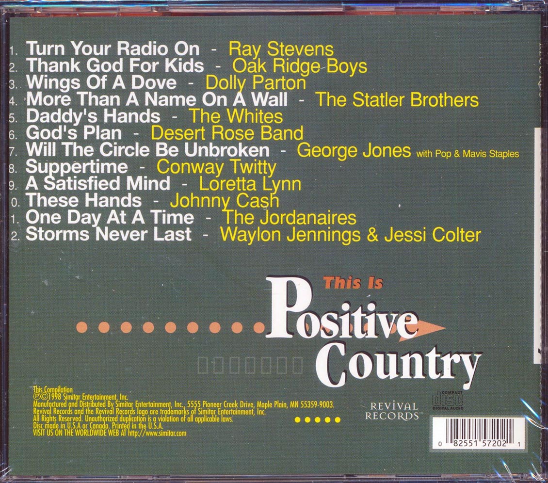 Dolly Parton, Ray Stevens, Oak Ridge Boys, Etc. - This Is Positive Country: 12 Inspirational Songs