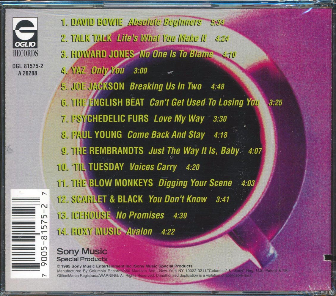 David Bowie, Roxy Music, Psychedelic Furs, The Blow Monkeys, Etc - Flashback Cafe Volume 2: The Best Blend Of 80's Mellow New Wave (marked/ltd stock)