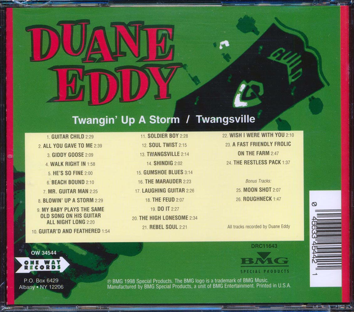 Duane Eddy - Twangin' Up A Storm + Twangsville (2 albums on 1 CD) (26 tracks) (+2 bonus tracks)