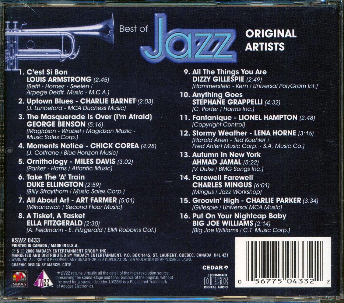 Louis Armstrong, Dizzie Gillespie, Art Farmer, Etc. - Best Of Jazz