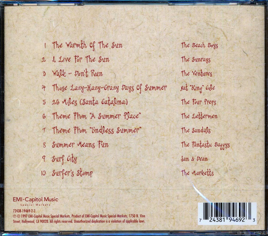 Jan & Dean, The Ventures, The Sunrays, The Lettermen, Etc. - Music For A Summer Barbecue