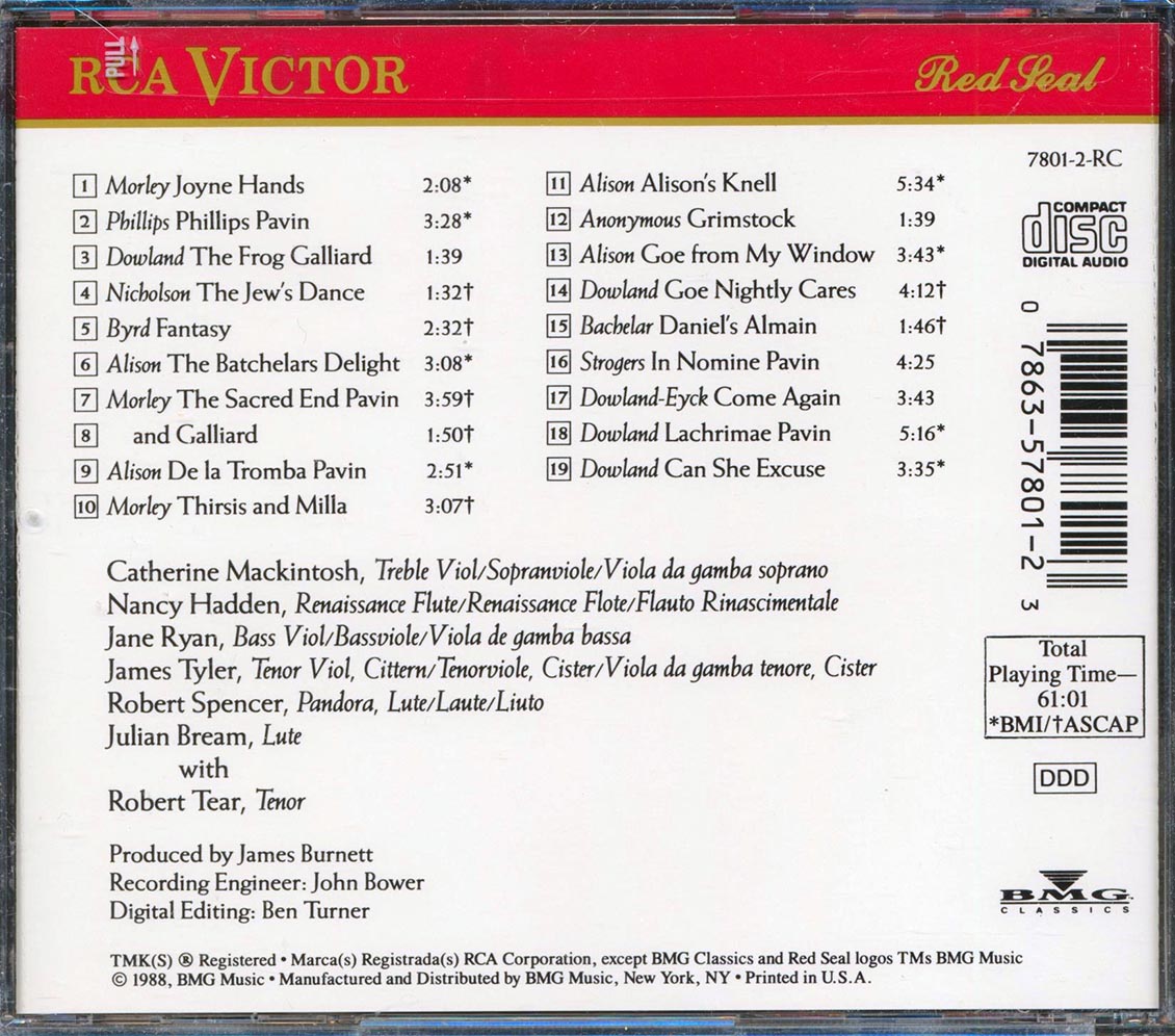 The Julian Bream Consort - Fantasies, Ayers And Dances