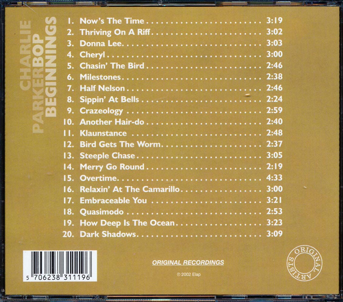 Charlie Parker - Bop Beginnings (20 tracks)