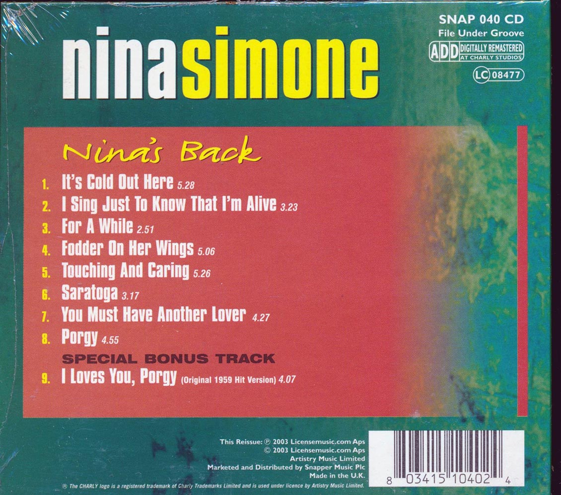 Nina Simone - Nina's Back (+bonus track) (remastered)