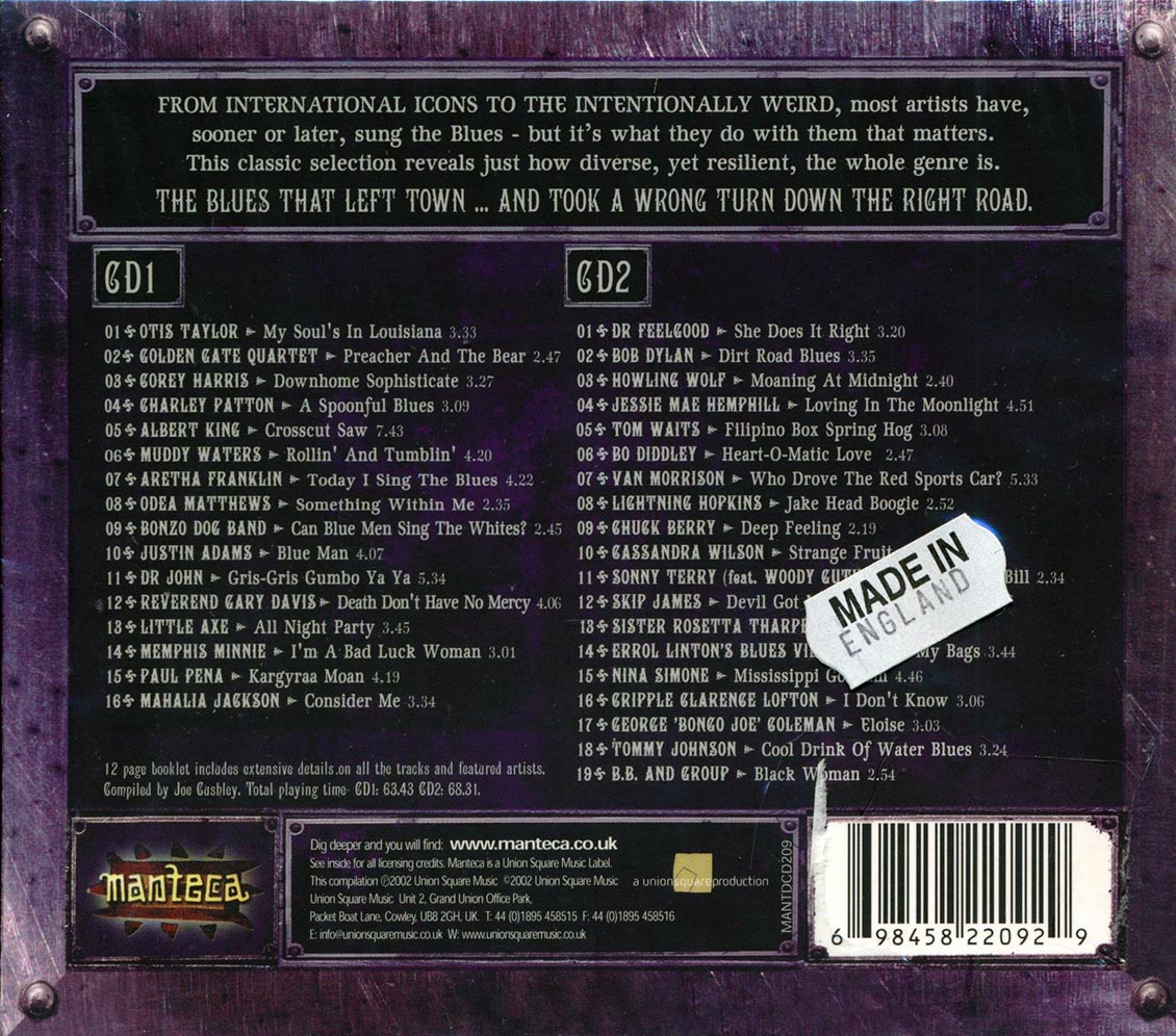 Dr. John, Albert King, Bob Dylan, Van Morrison, Etc. - Beyond Mississippi: The Blues That Left Town (35 tracks) (2xCD) (incl. large booklet)