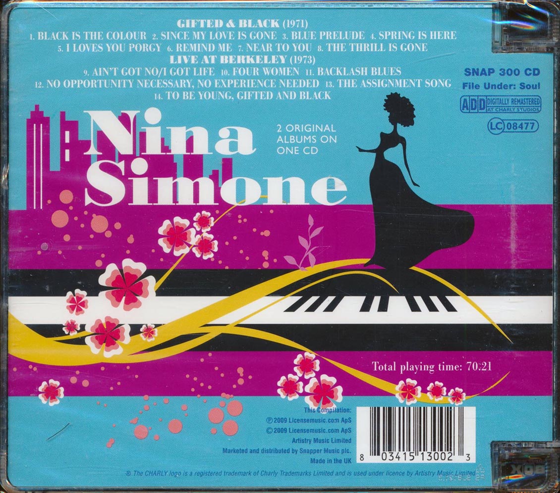Nina Simone - Gifted & Black + Live At Berkeley (2 albums on 1 CD) (incl. large booklet)