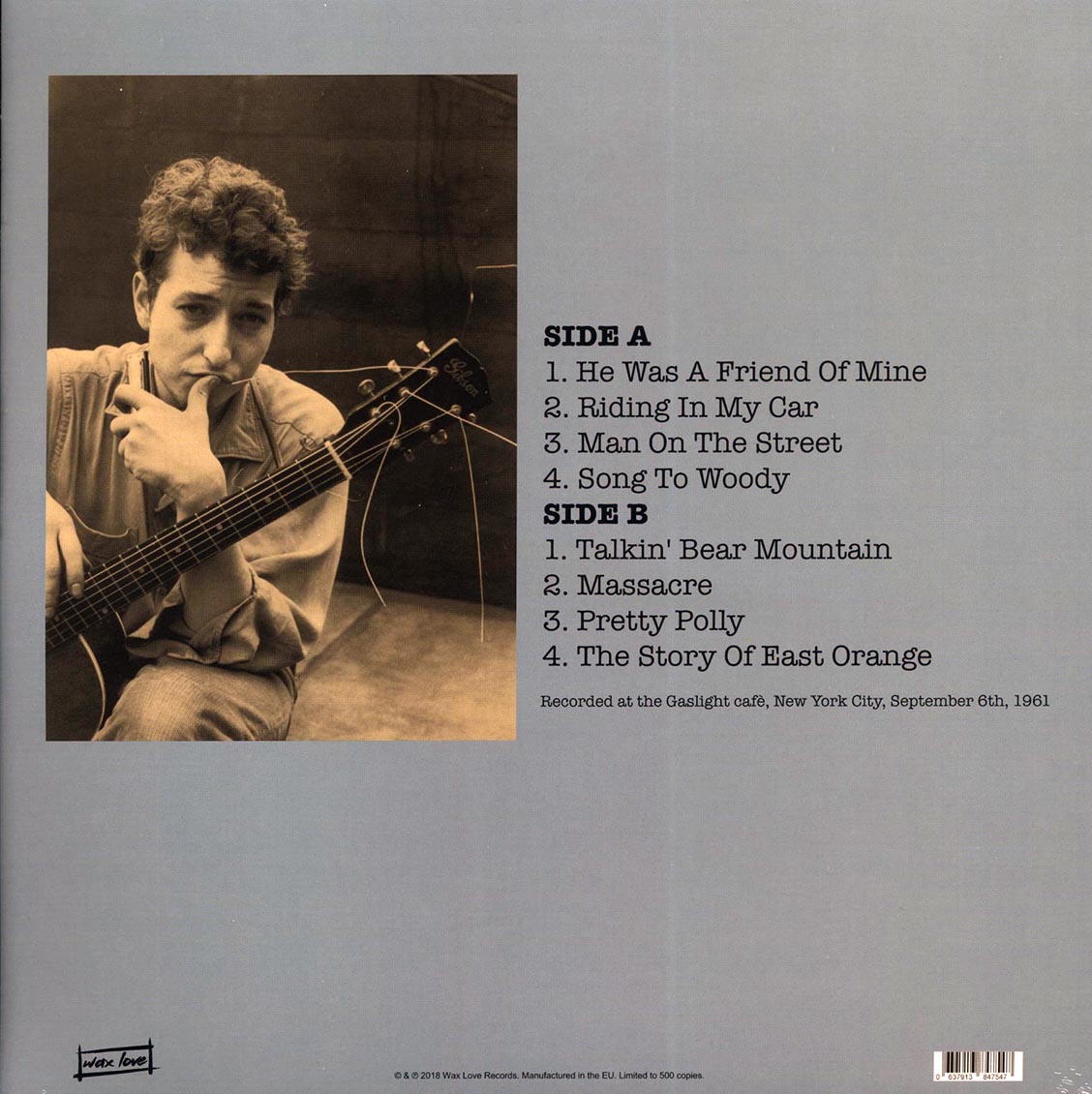 Bob Dylan - Live At The Gaslight NYC Sept 6th 1961