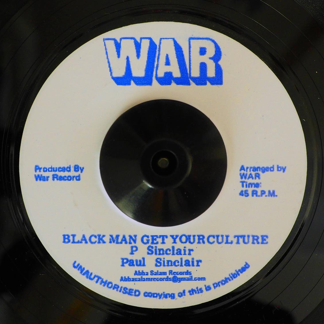 Paul Sinclair - Black Man Get Your Culture  /  Version