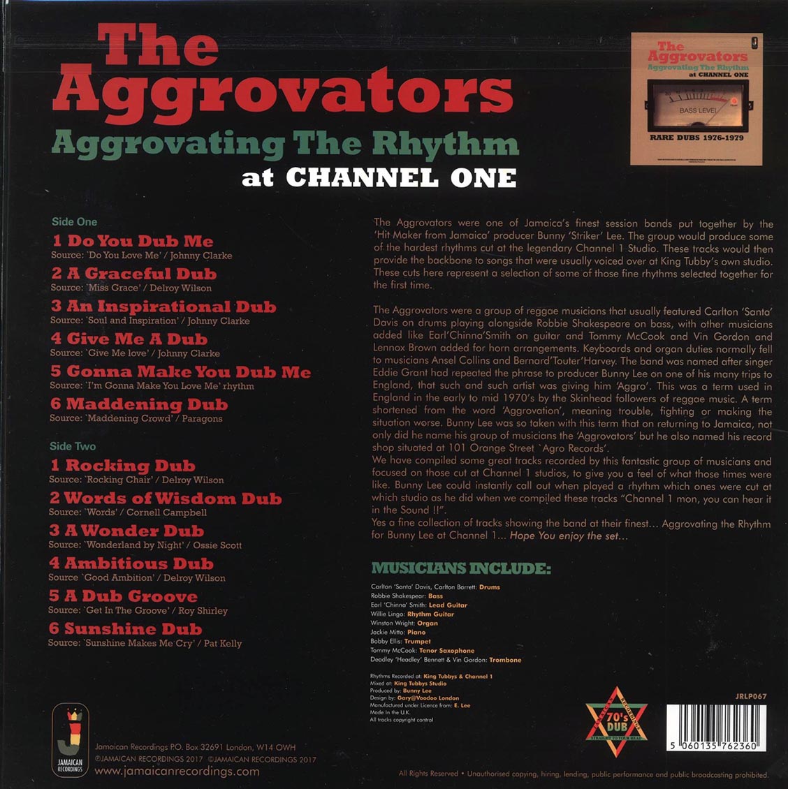 The Aggrovators - Aggrovating The Rhythm At Channel One: Rare Dubs 1976-1979 (180g)