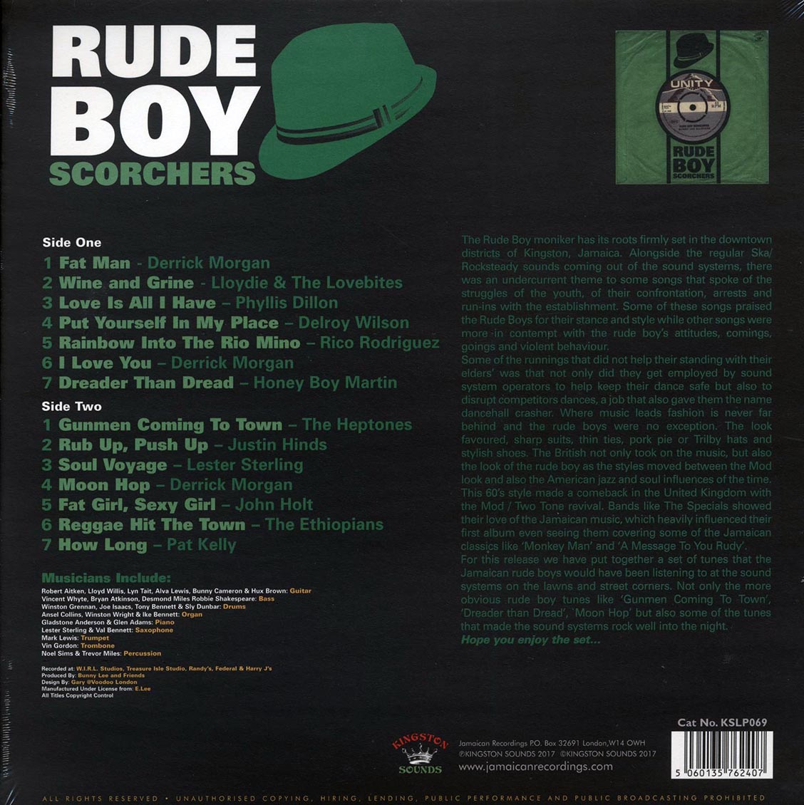 Phyllis Dillon, Lester Sterling, Rico Rodriguez, The Heptones, Etc. - Rude Boy Scorchers (180g)