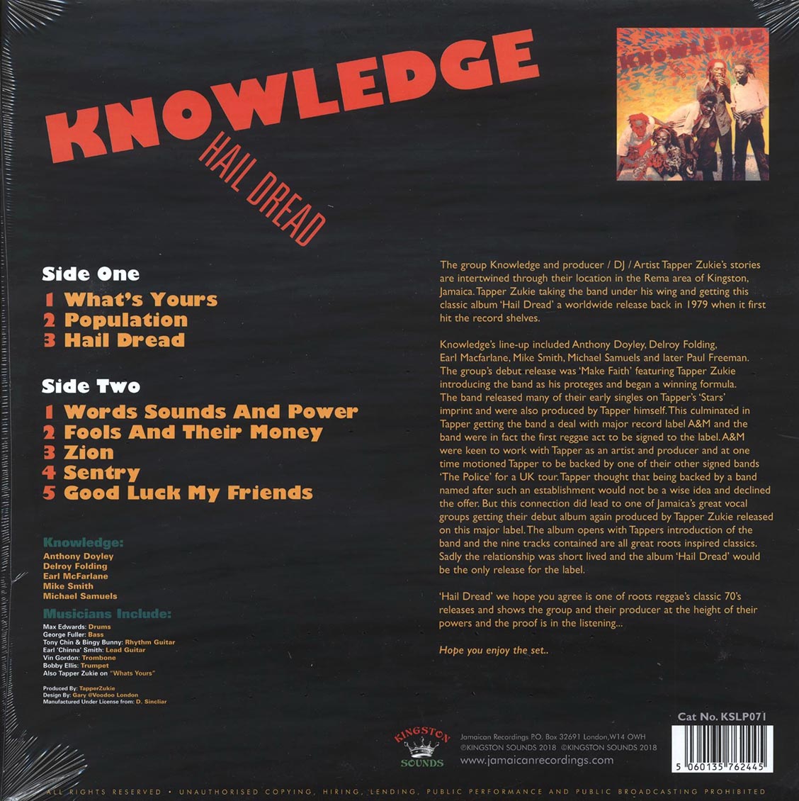 Knowledge - Hail Dread (180g)