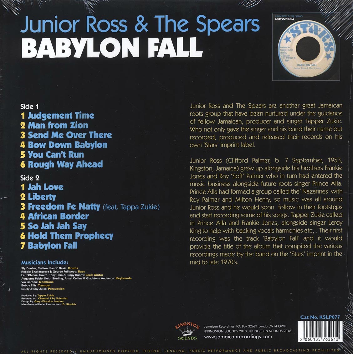Jr. Ross & The Spears - Babylon Fall (180g)