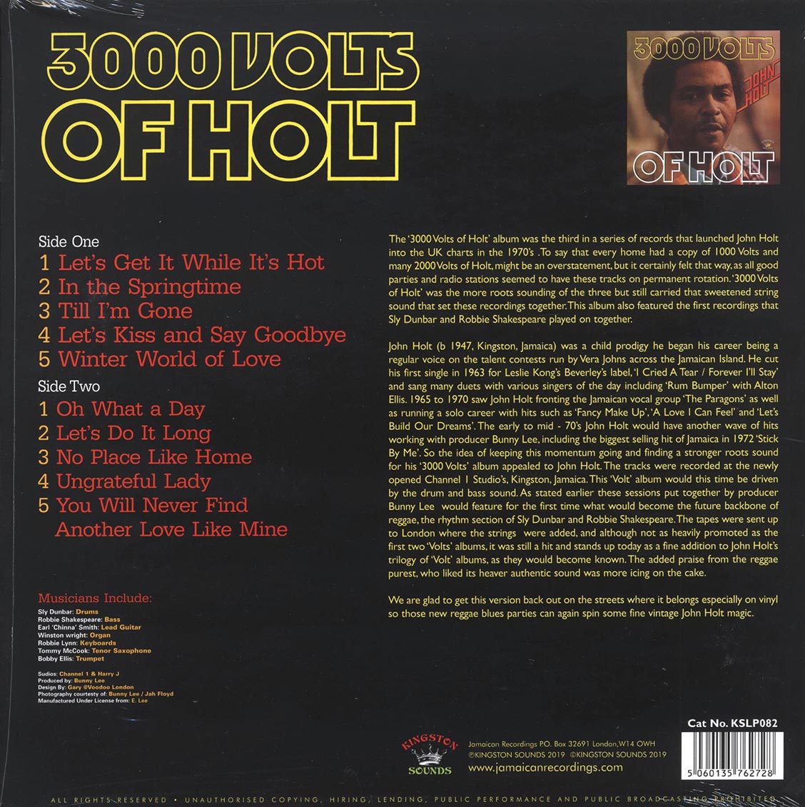 John Holt - 3000 Volts Of Holt (180g)