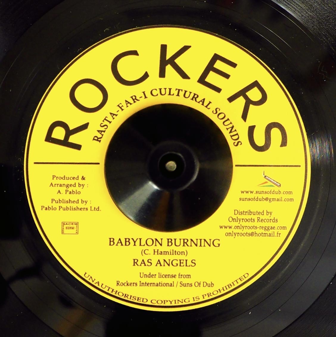 Ras Angels - Babylon Burning  /  Version