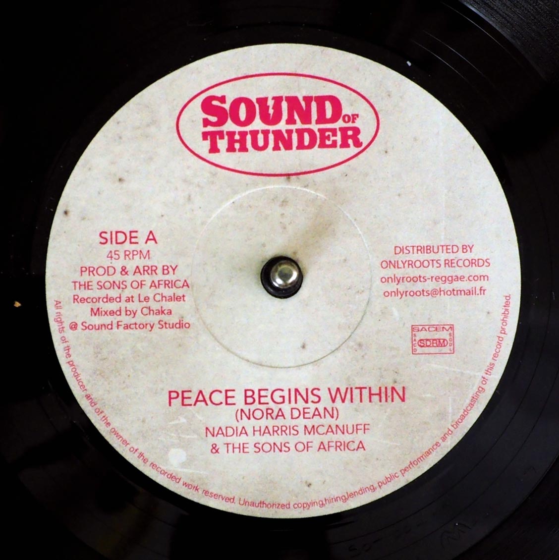 Nadia Harris McAnuff & The Sons Of Africa - Peace Begins Within  /  Version