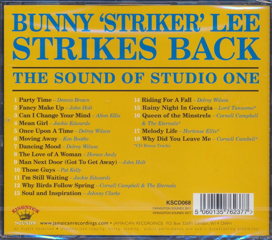 Horace Andy, Alton Ellis, Dennis Brown, Etc. - Bunny Striker Lee Strikes Back: The Sound Of Studio One