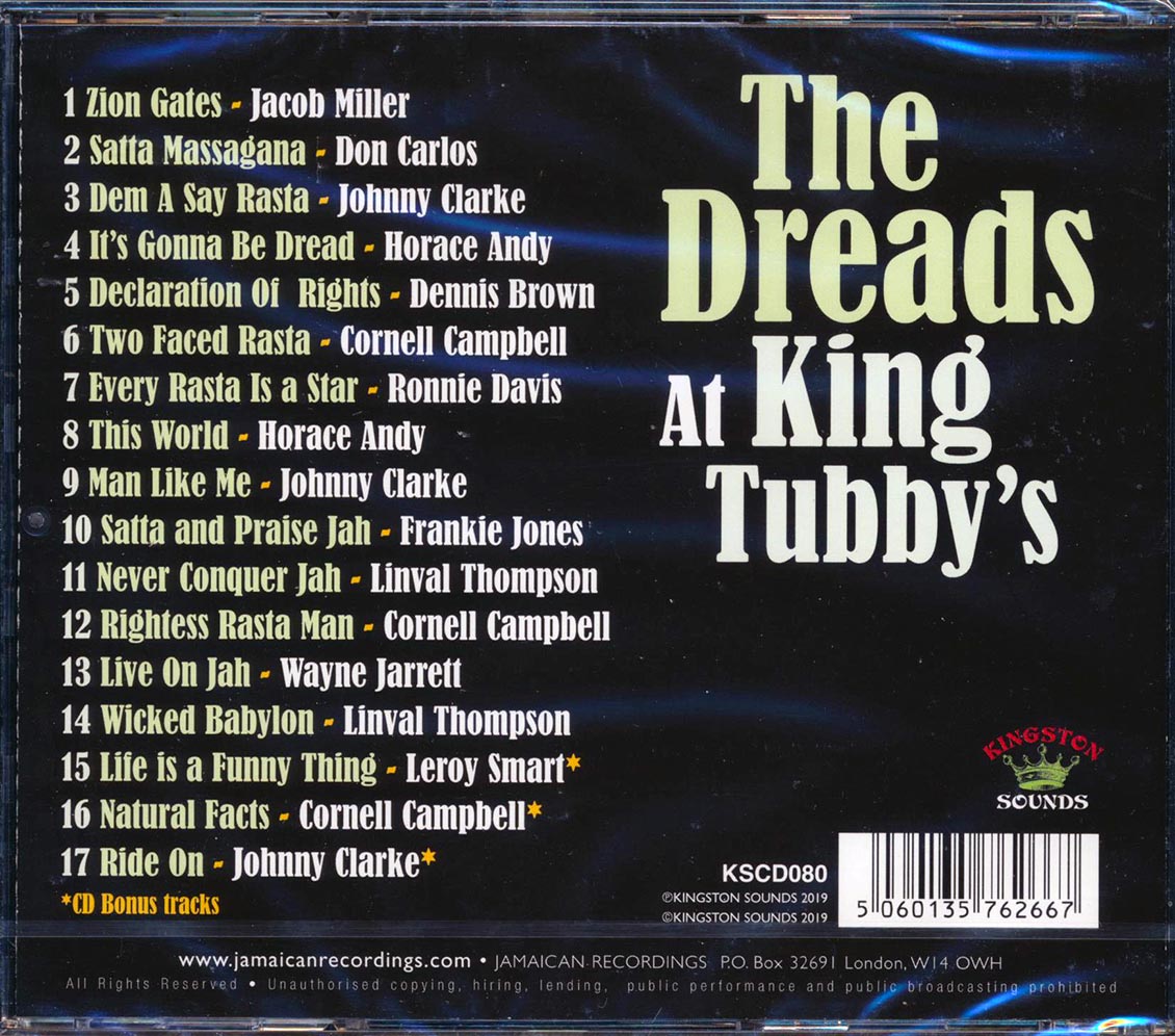 Jacob Miller, Don Carlos, Wayne Jarrett, Linval Thompson, Etc. - The Dreads At King Tubby's