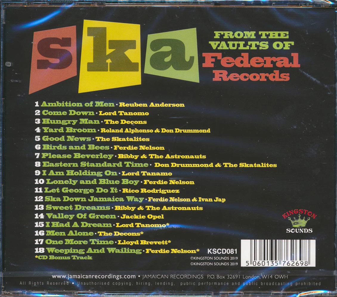 Don Drummond, The Skatalites, Lord Tanamo, Etc. - Ska From The Vaults Of Federal Records