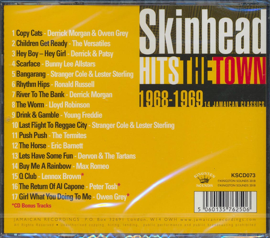 Lloyd Robinson, The Termites, Lester Sterling, Etc. - Skinhead Hits The Town 1968-1969: 14 Jamaican Classics