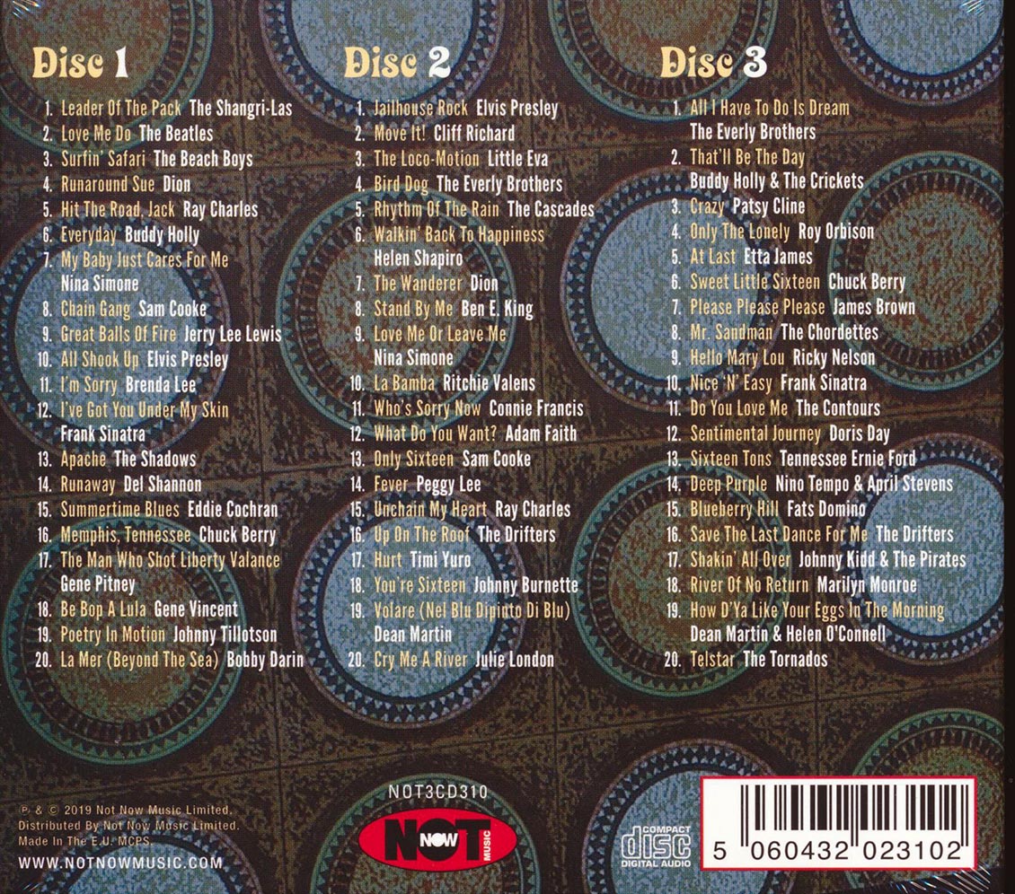 Ray Charles, The Beatles, Elvis Preseley, The Shadows, Etc. - Golden Oldies (60 tracks) (3xCD) (deluxe 3-fold digipak)