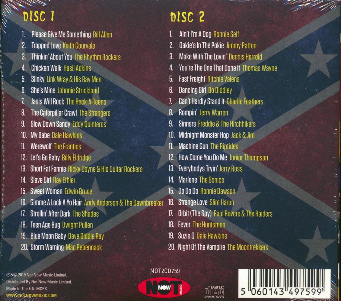 Bo Diddley, Ronnie Self, Link Wray, Paul Revere & The Raiders, Etc. - The Godfathers Of Psychobilly (40 tracks) (2xCD)