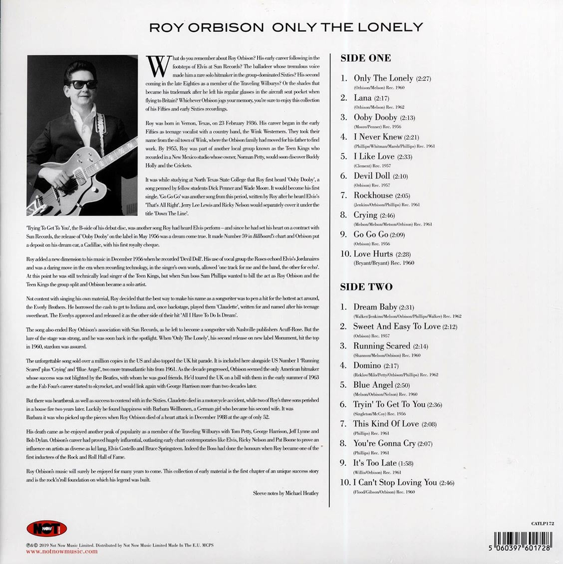 Roy Orbison - Only The Lonely (180g)