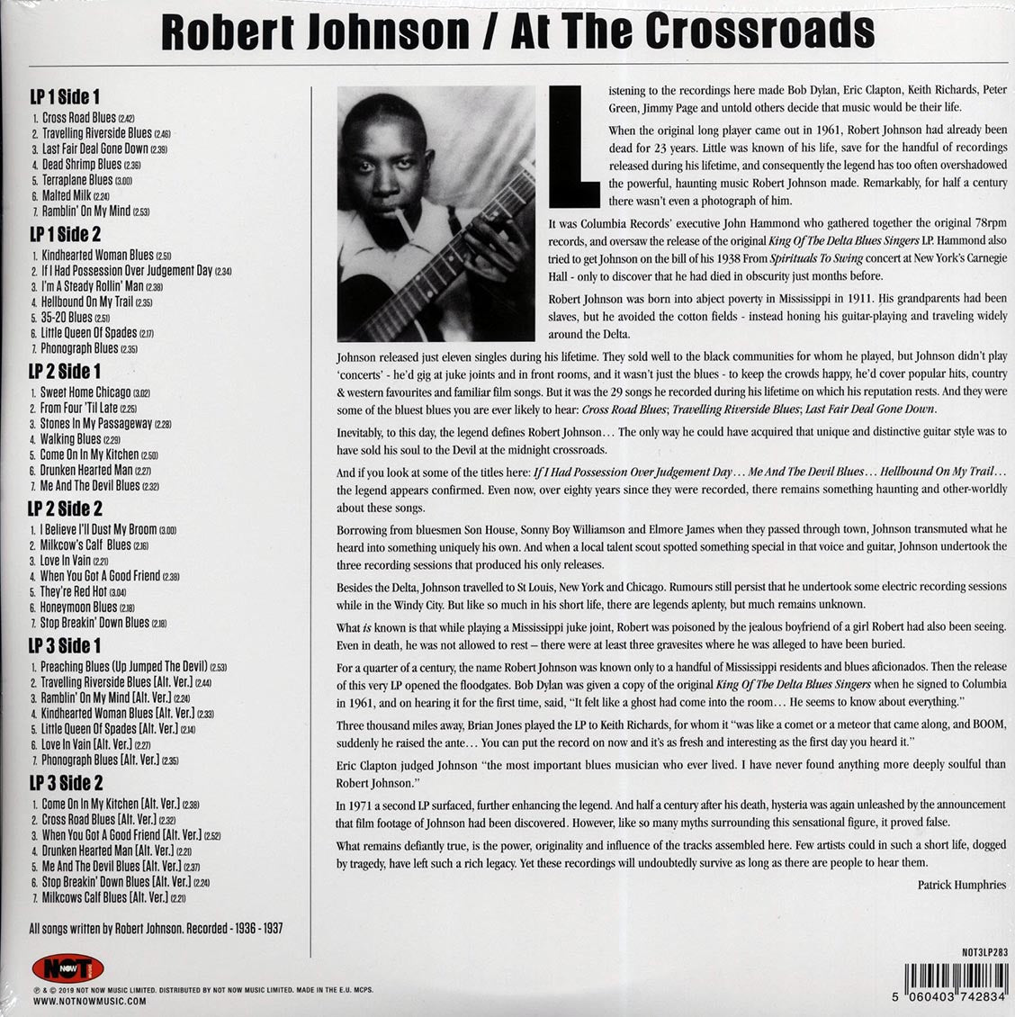 Robert Johnson - At The Crossroads (42 tracks) (3xLP) (colored vinyl)