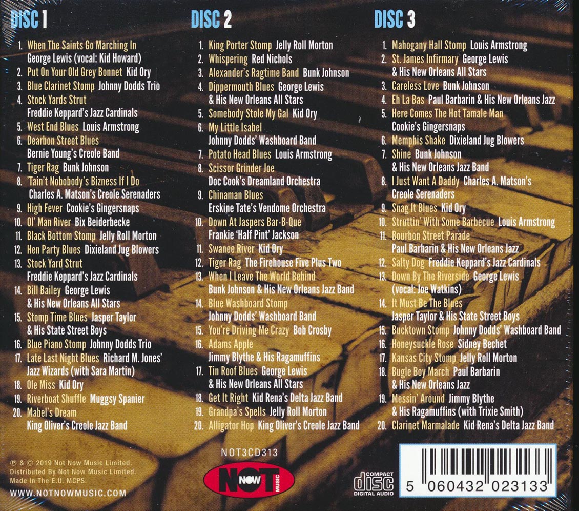 Louis Armstrong, Bix Beiderbecke, Bunk Johnson, Kid Day, Etc. - This Is New Orleans Jazz (60 tracks) (3xCD) (deluxe 3-fold digipak)